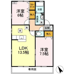 GREEN COURT A棟【1階】の間取り