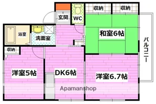 シャルムエイト B棟【1階】の間取り