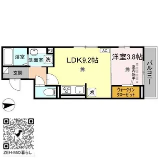 シャトル古市【3階】の間取り