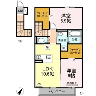 ガーデン高取【2階】の間取り