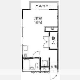 大成ハイム【1階】の間取り