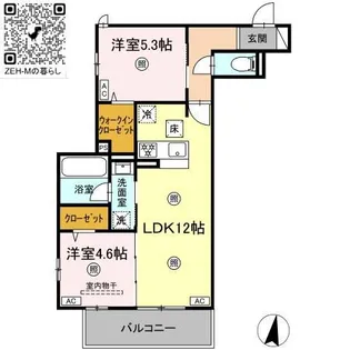 campanella温品【1階】の間取り