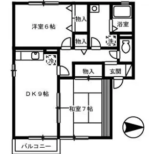 セジュール大浜【2階】の間取り