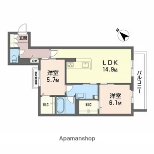 広島県広島市東区矢賀2丁目【マンション】の間取り