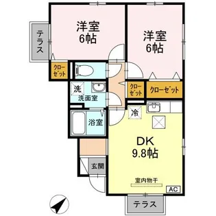 コテージ パラム【1階】の間取り