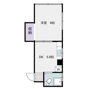 田村ビルB棟【B404号室】の間取り