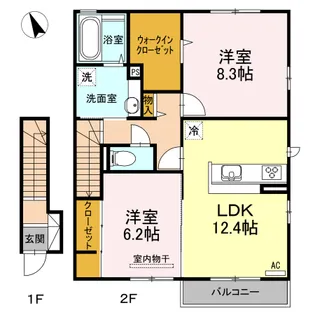 メゾンオリーブ【2階】の間取り