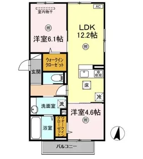 ラココル【1階】の間取り