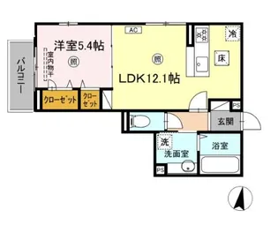 ラココル【1階】の間取り