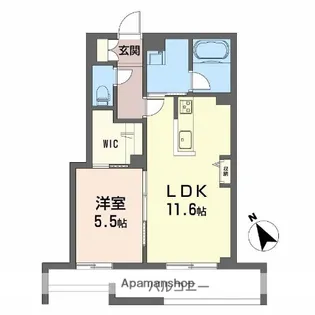 ペルル段原南【3階】の間取り