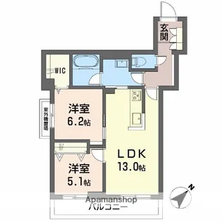フィグ古江東町A【3階】の間取り