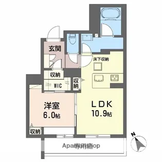パストラール己斐中【1階】の間取り