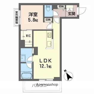 パストラール己斐中【3階】の間取り