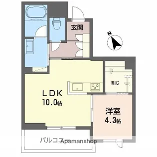 パストラール己斐中【3階】の間取り