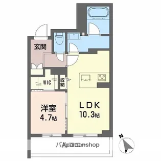 パストラール己斐中【3階】の間取り
