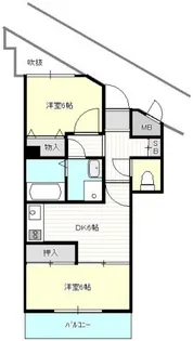 グローバル戸坂【209号室号室】の間取り