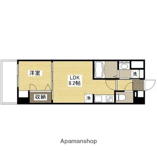 S−RESIDENCE観音公園ALORIA【13階】の間取り
