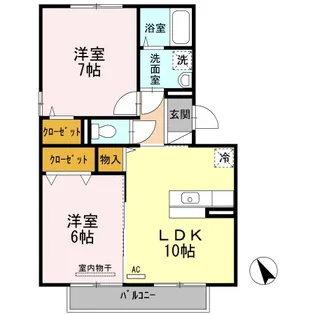 メゾン ドゥ プラージュ【2階】の間取り