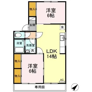 クレエルK A棟【101号室】の間取り