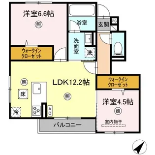 クレール森【1階】の間取り
