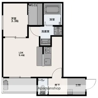 グランビア江波栄町【3階】の間取り