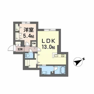 カーサ・アチェロ【1階】の間取り