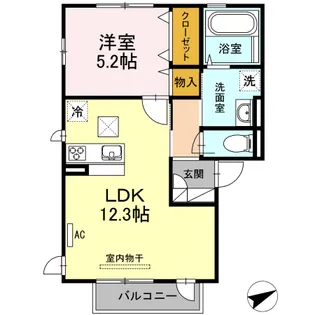 メゾン クレール【1階】の間取り
