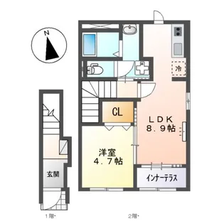 仮)スターテラスⅡ五日市中央【2階】の間取り
