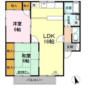 ファミールHIRO A棟【1階】の間取り