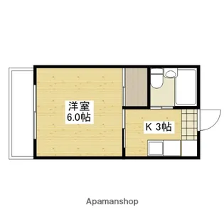 グリーンハイツ観音【4階】の間取り