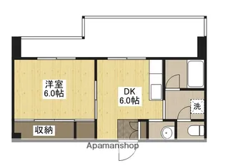 広島県広島市中区三川町【マンション】の間取り