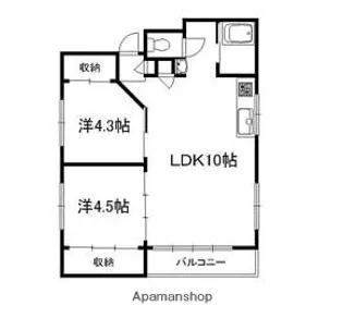 ヴィラシーン宇品東【3階】の間取り