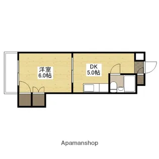 中田ビル三篠【3階】の間取り