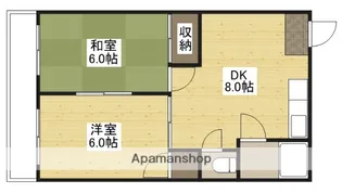 真宅コーポ【2階】の間取り