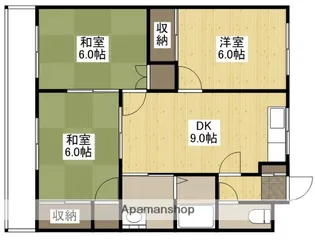 ハイツ谷中B棟【2階】の間取り