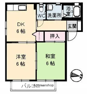 クレール五日市駅前 E棟【2階】の間取り