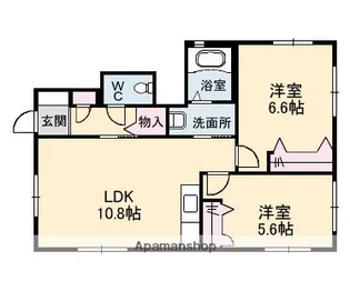 アクアみどり坂B【1階】の間取り