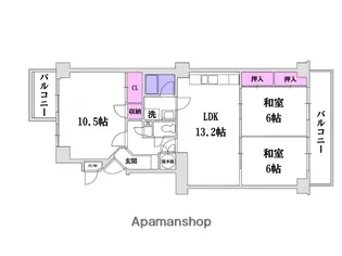 バルミーパーク横川【3階】の間取り
