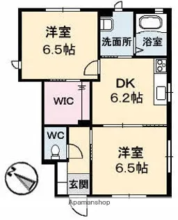 アルル 参番館【1階】の間取り