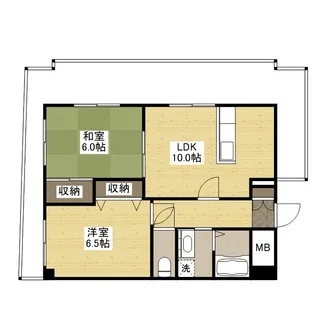 エラーヴル楽々園【8階】の間取り