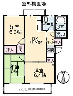 ヴィラージュ帆立 C棟【1階】の間取り