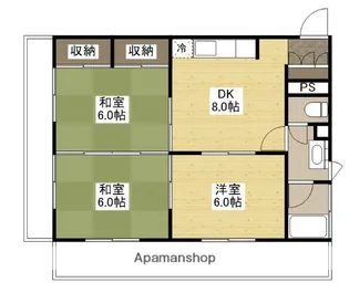 久都内マンション【2階】の間取り