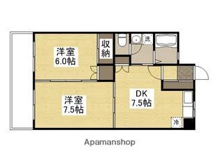 本逕寺ビル【4階】の間取り