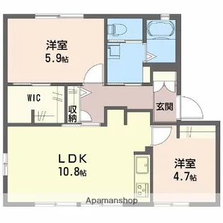 ディアス清水【1階】の間取り