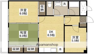 ロイヤルビュー【506号室】の間取り