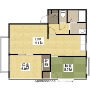 木村コーポ【2階】の間取り