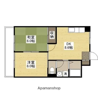 コーポ伊藤【4階】の間取り
