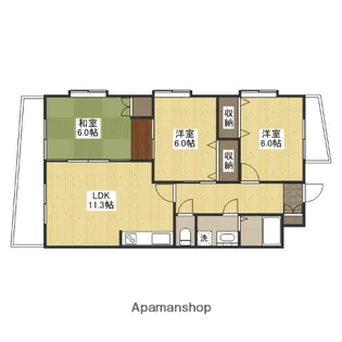 フェリスクラモト【2階】の間取り