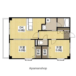 ボヌールマスダⅡ【3階】の間取り