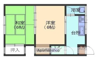 井口荘【1階】の間取り